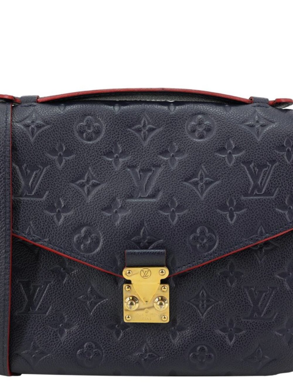 Louis Vuitton  Metis Pochette Empreinte Leather Crossbody Bag Navy Blue
